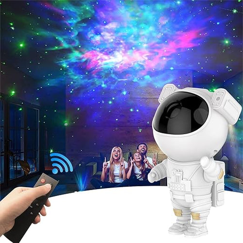 Astronaut Galaxy Star Projector — 7 Color Night Light