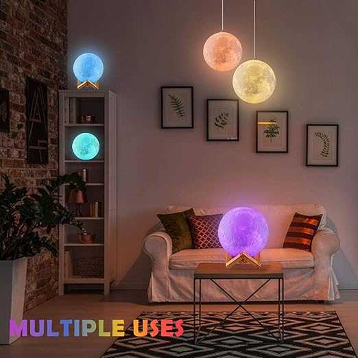 3D Moon Lamp — 7-Colour Night Light