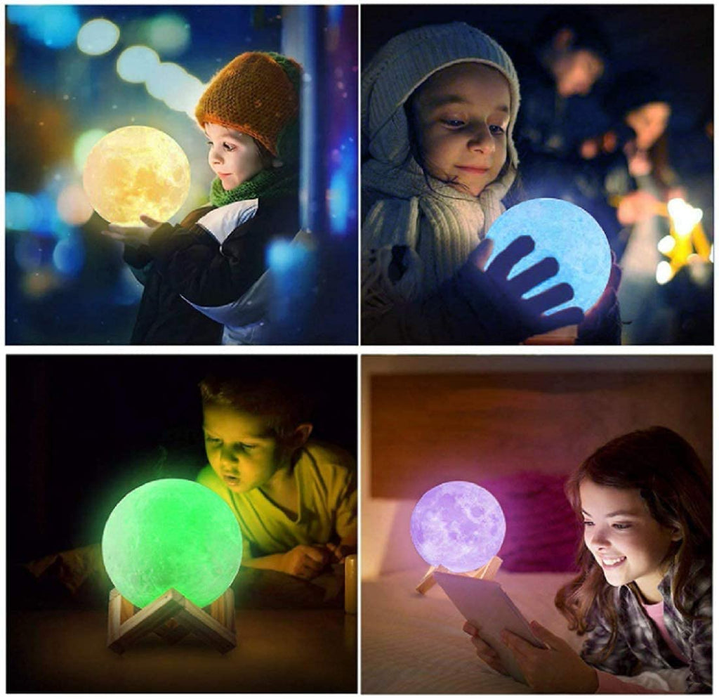 3D Moon Lamp — 7-Colour Night Light