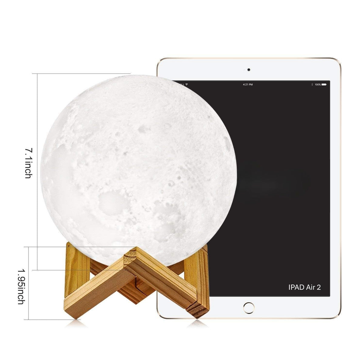 3D Moon Lamp — 7-Colour Night Light