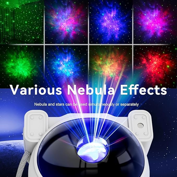 Astronaut Galaxy Star Projector — 7 Color Night Light