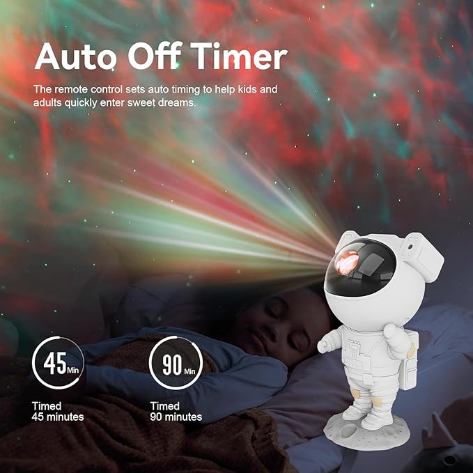 Astronaut Galaxy Star Projector — 7 Color Night Light