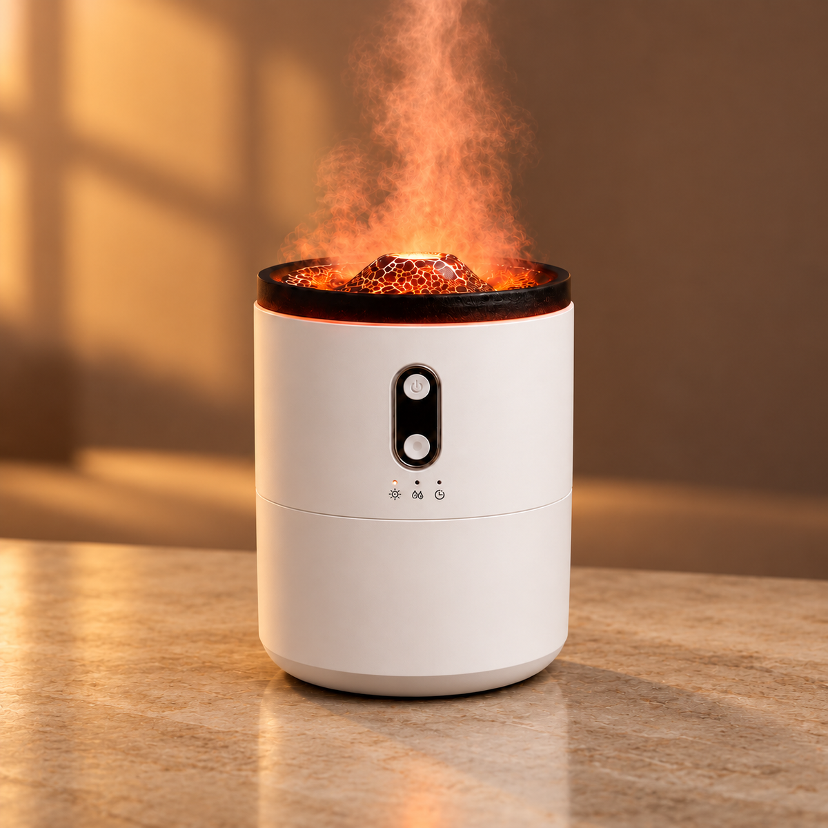 Volcano Flame Humidifier — Aroma Diffuser