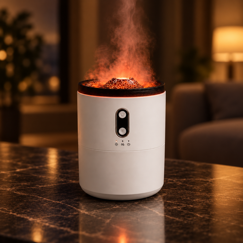 Volcano Flame Humidifier — Aroma Diffuser