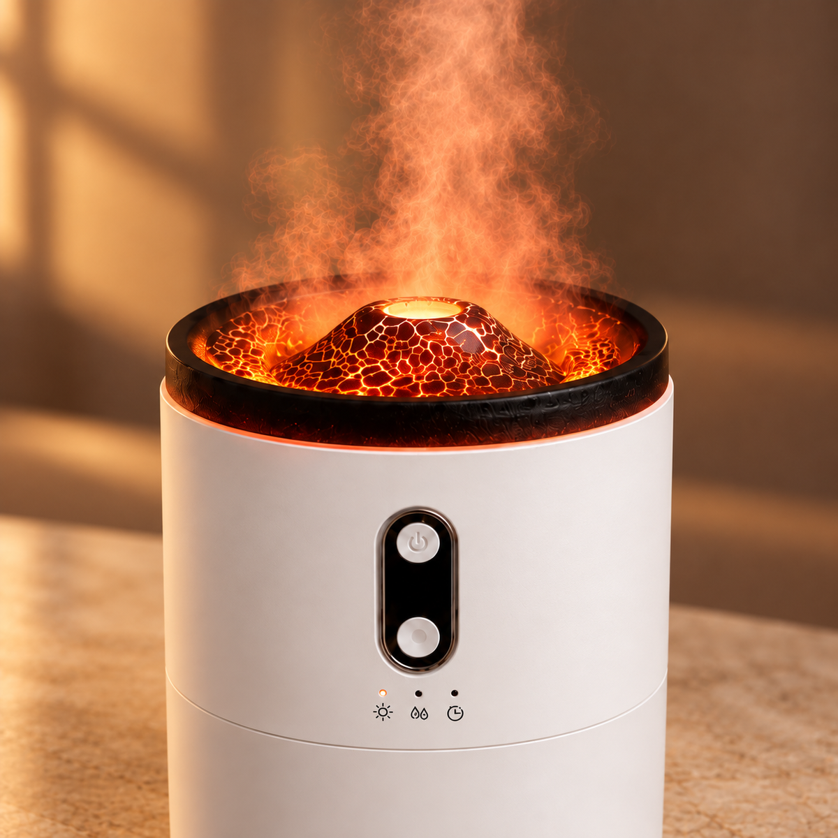 Volcano Flame Humidifier — Aroma Diffuser