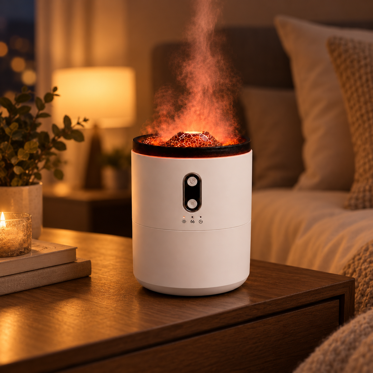 Volcano Flame Humidifier — Aroma Diffuser